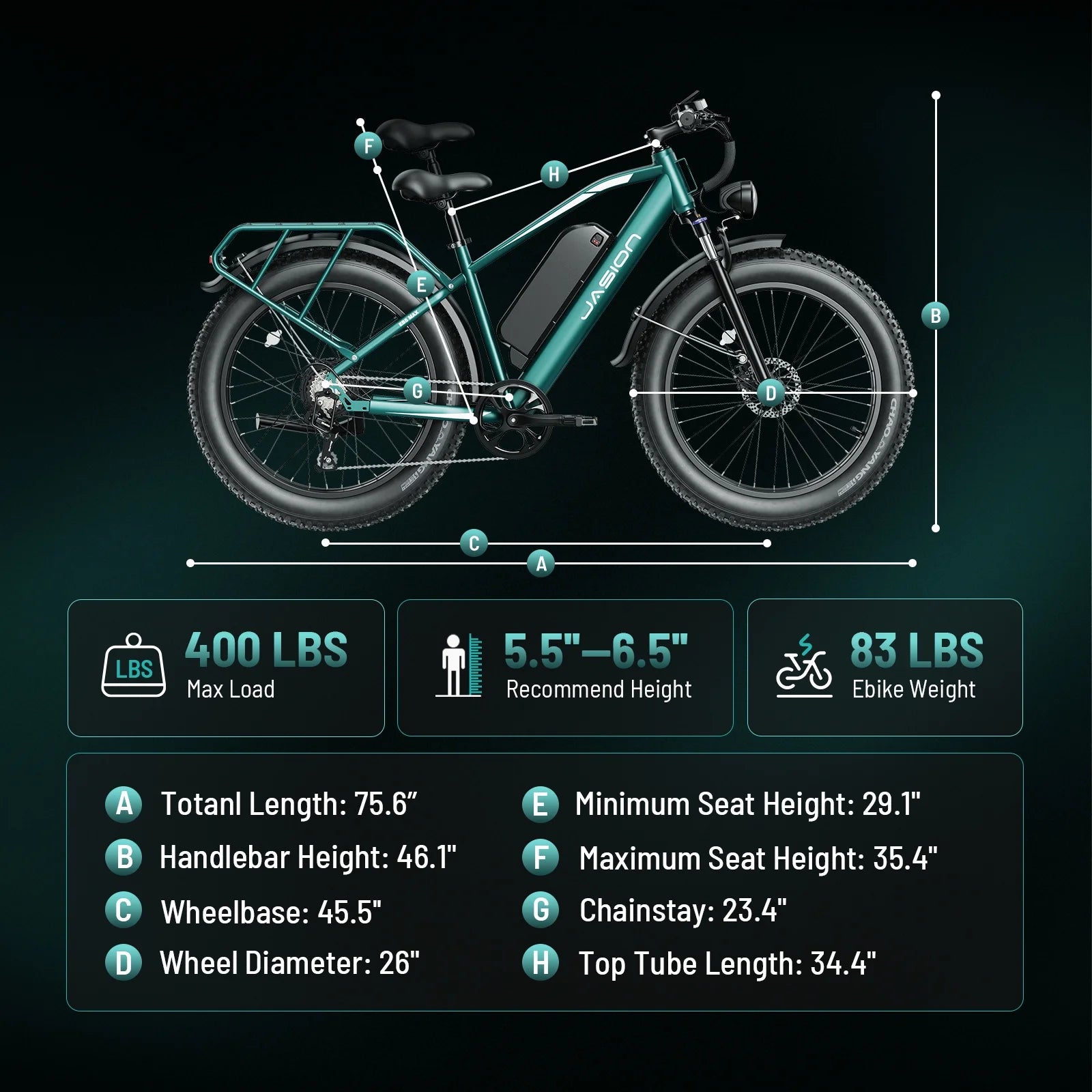 Jasion EB5 MAX Electric Bike for Adults, 750W Electric Mountain Bike with 48V 15ah Battery - Product image 22
