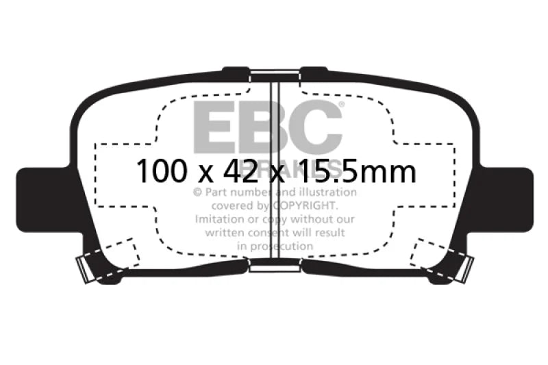 EBC - Rear Greenstuff Pad PN DP61662
