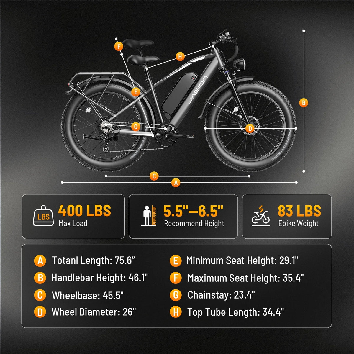 Jasion EB5 MAX Electric Bike for Adults, 750W Electric Mountain Bike with 48V 15ah Battery - Product image 9