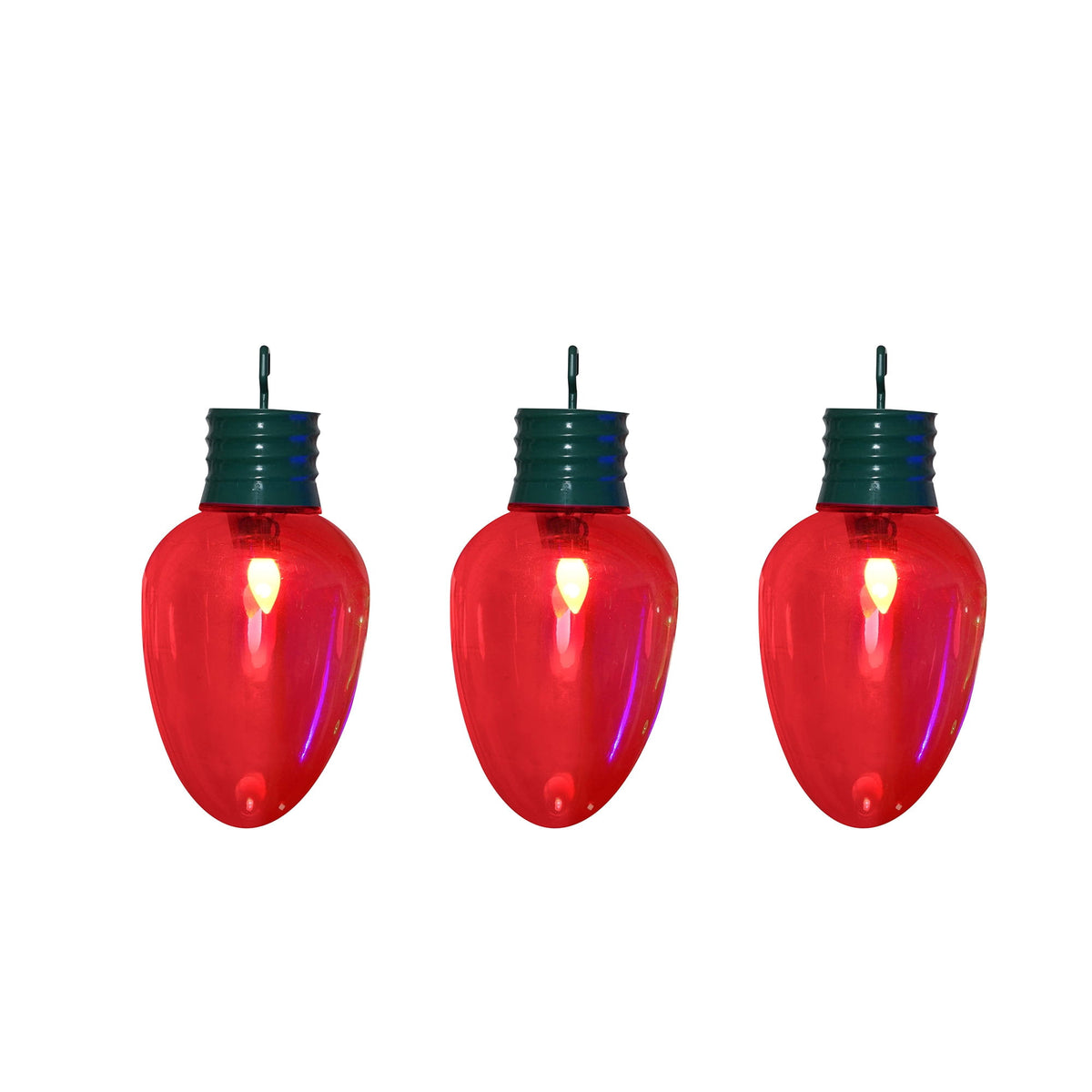 Holiday Time Giant Red LED Christmas Bulb, 14-Inches, Set of 3
