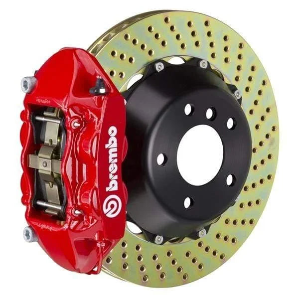 Brembo GT Systems 345x28 2-Piece 4-Piston Red Drilled Rear