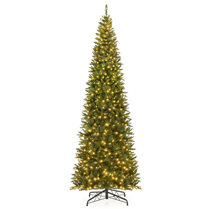 12 FT Pre-Lit Artificial Christmas Tree, Tall Hinged Xmas Tree with Quick Power Connector - Product image 3