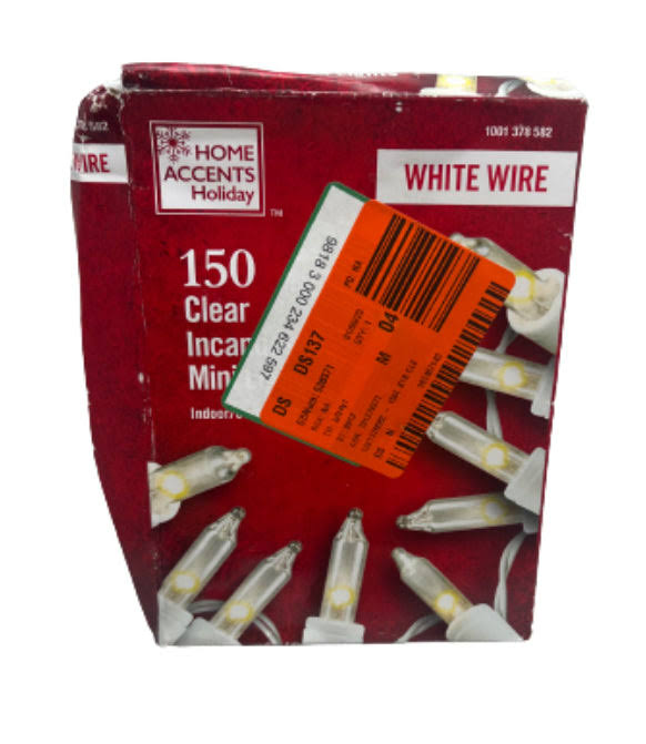 Home Accents Holiday 150L Clear Incandescent Mini White Wire Lights - Product image 1