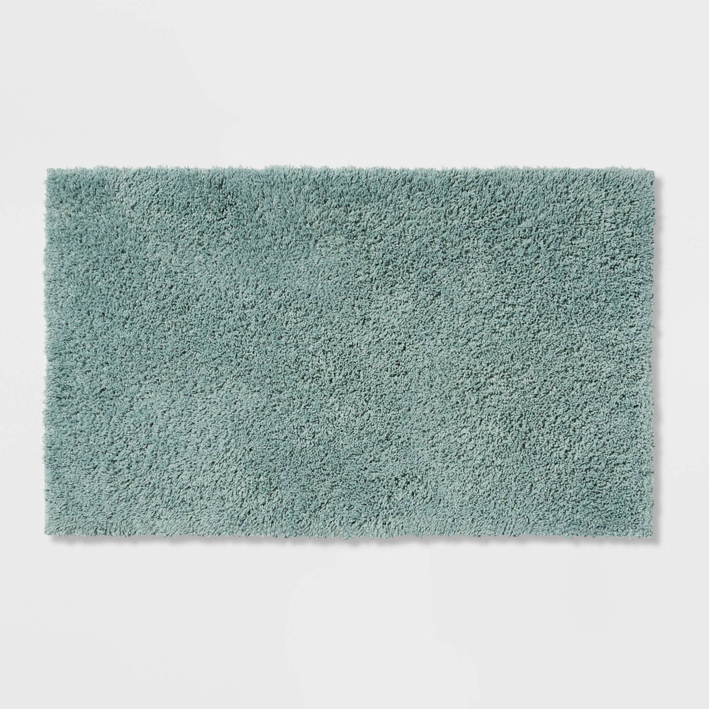 20"x34" Antimicrobial Bath Rug Aqua - Threshold