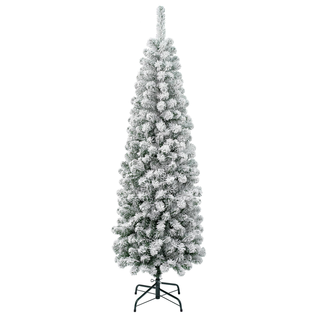 National Tree Company First Traditions 6 ft. Acacia Pencil Slim Flocked Artificial Christmas Tree - Product image 1