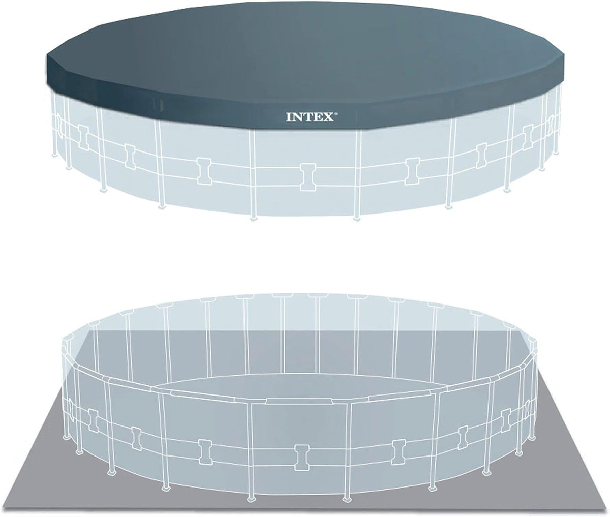 Intex swimming pool prism frame round tubular (ø)3.05 x (h)0.76m