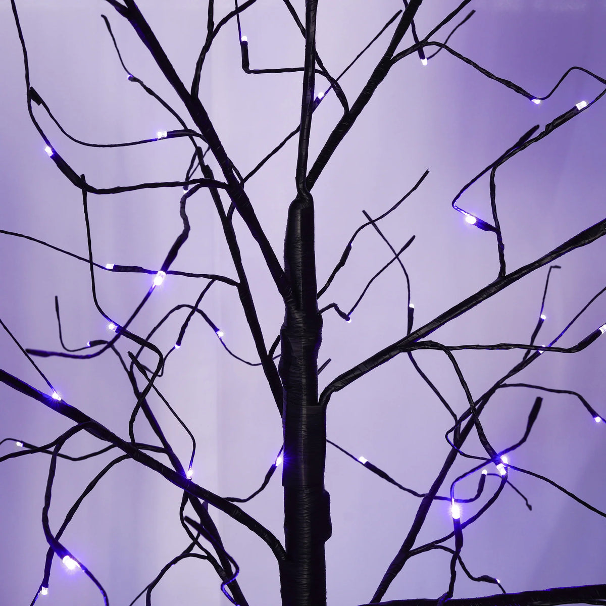 AECOJOY 3 Pac Christmas Tree with Purple Lights, 4FT 5FT and 6FT, Lighted Black Tree for Halloween - Product image 10