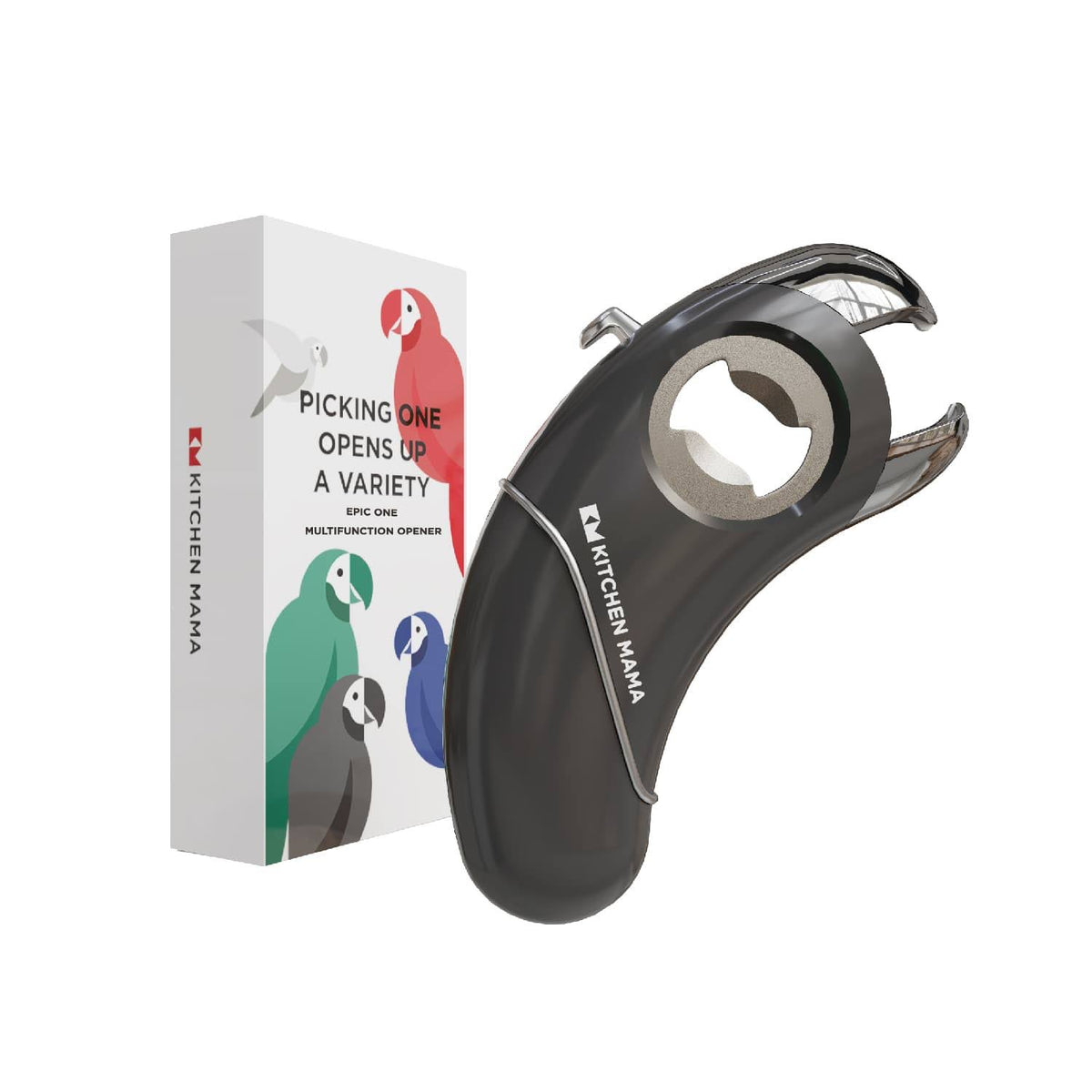 Kitchen Mama Epic One Multifunction Opener- Picking One Opens Up A Variety, Metal Gray - Product image 1