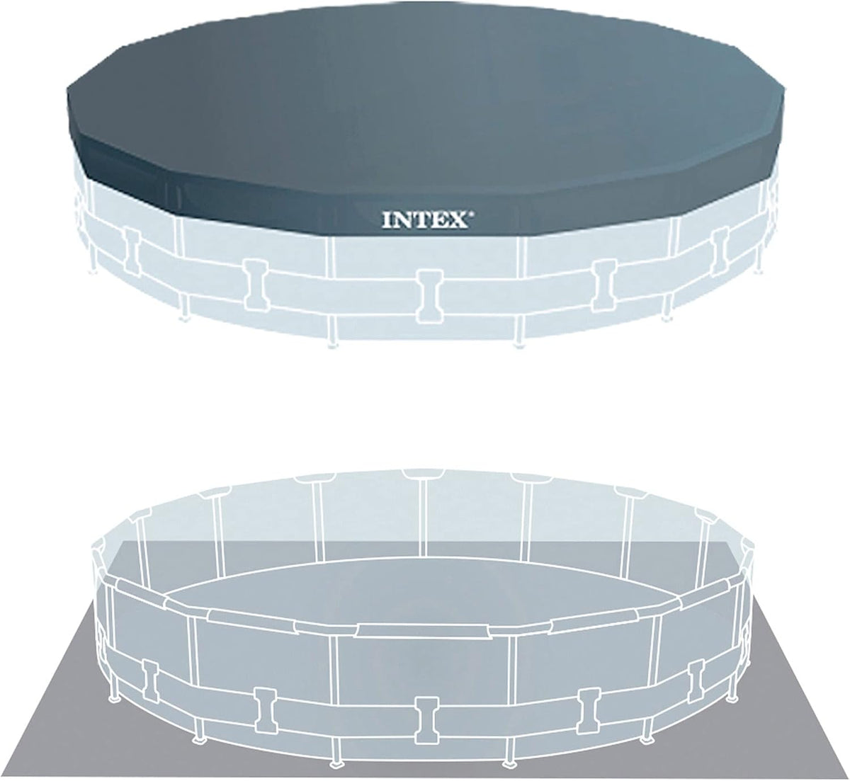 Intex swimming pool prism frame round tubular (ø)3.05 x (h)0.76m