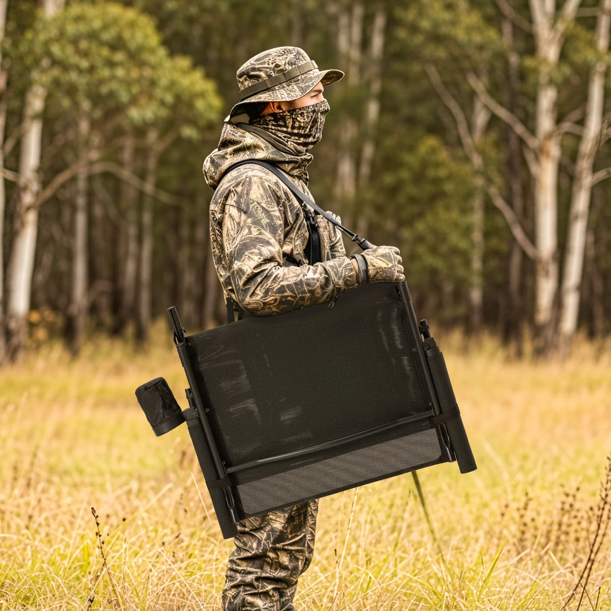 AECOJOY Heated Hunting Chair, Camouflage Pattern, Foldable Design for Cold Weather Outdoor Sports - Product image 2