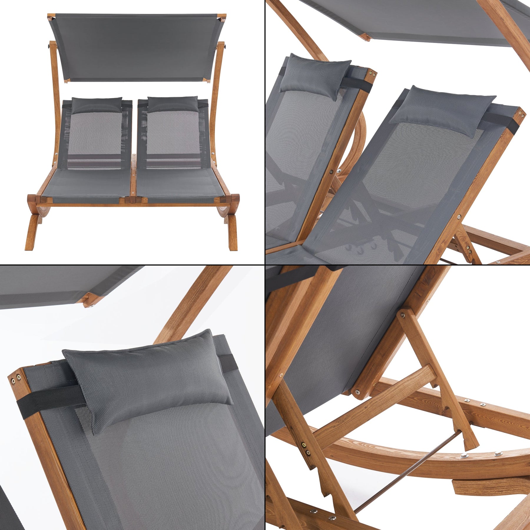 Double bed sun lounger in textile and mlze 197 x 156 x 144 cm 03_0006419 -
