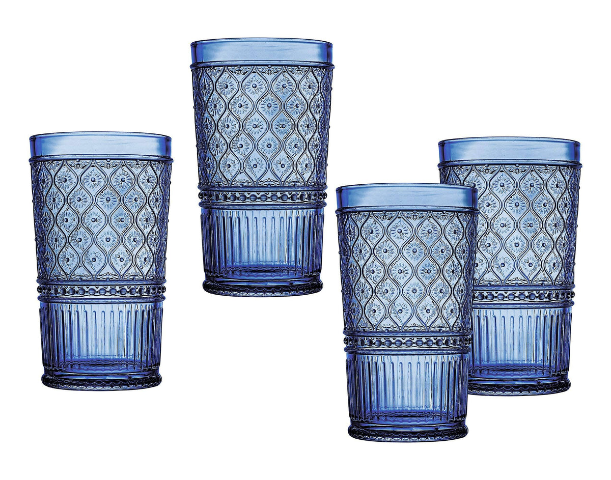 Godinger Highball Drinking Glasses, Tall Glass Cups, Vintage Decor, Water Glasses, Cocktail Glasses - Product image 1