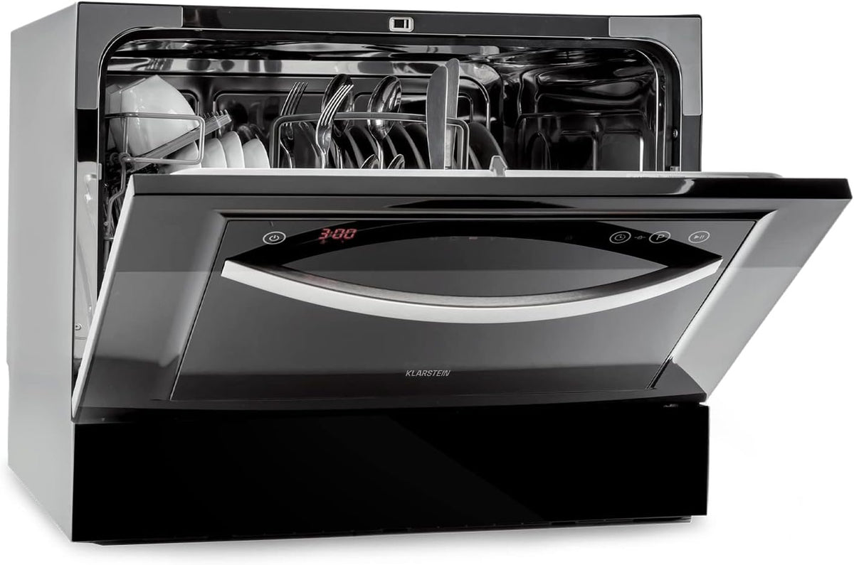 Mini Table Dishwasher with 8 Place Settings, Quiet, 6 Wash Programs, Portable, Easy to Install for Home and Office -