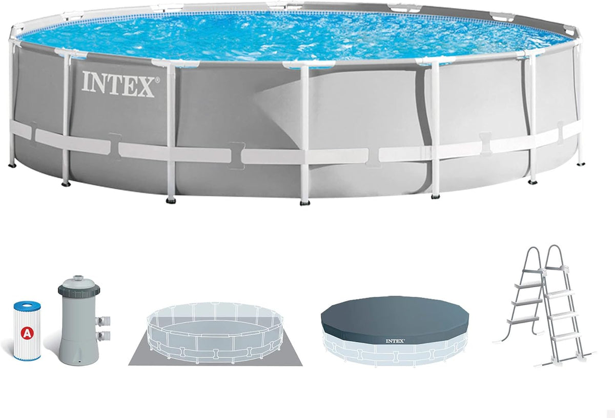 Intex swimming pool prism frame round tubular (ø)3.05 x (h)0.76m