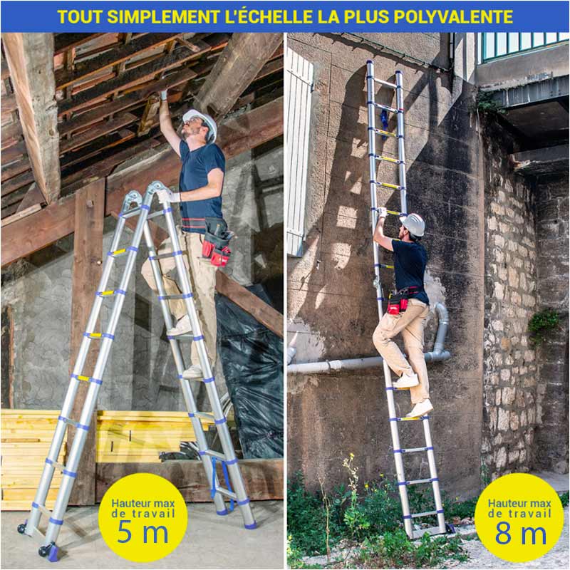 Portable and Folding Telescopic Ladder 5-8M -