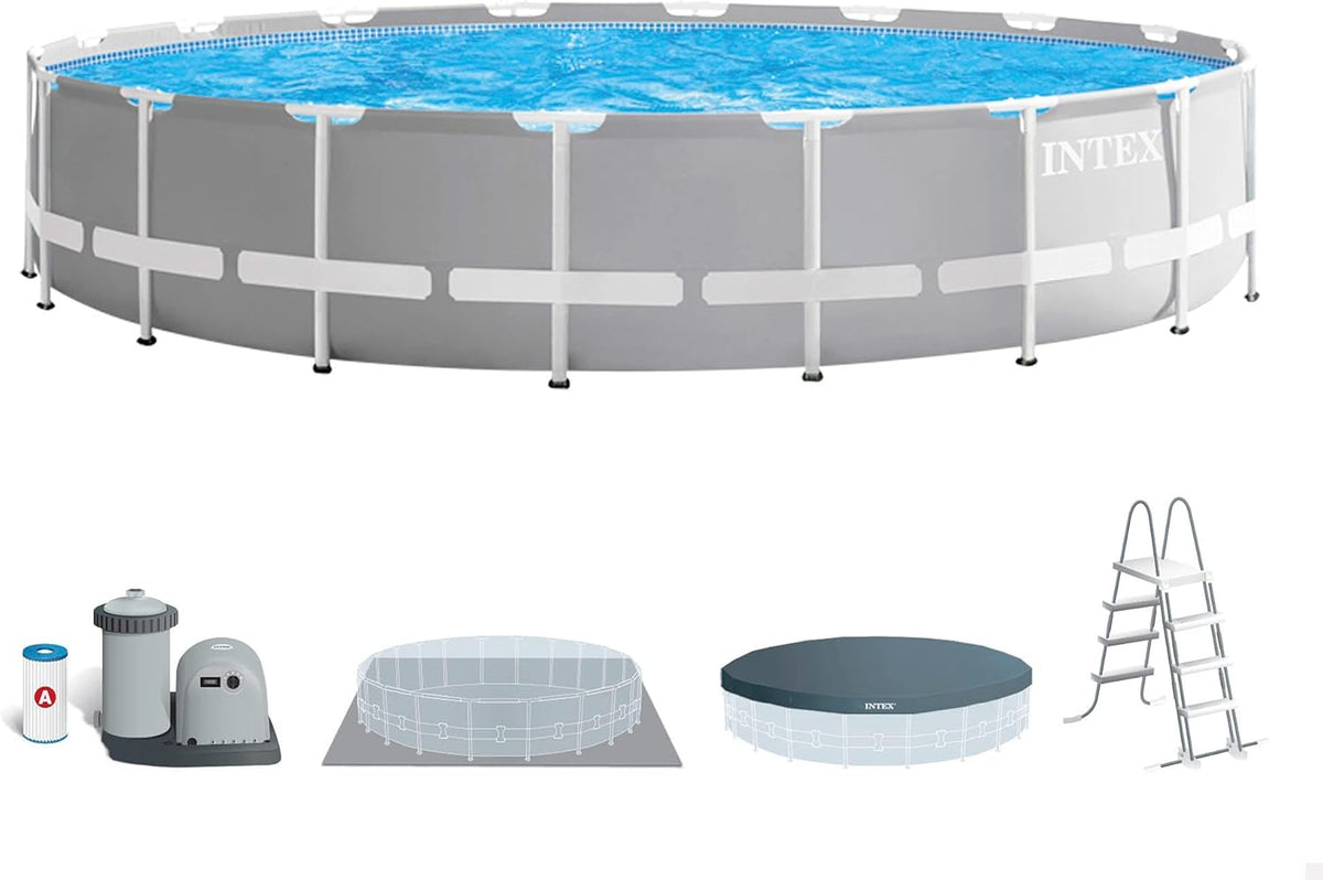 Intex swimming pool prism frame round tubular (ø)3.05 x (h)0.76m