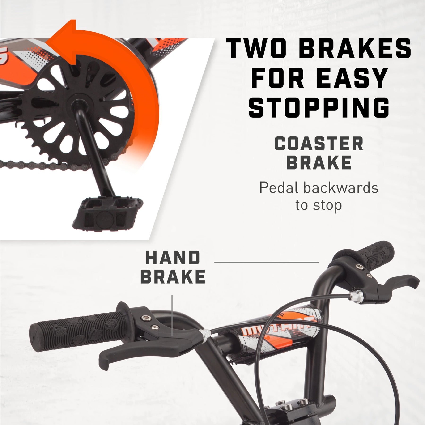 16" Mutant Kid'S BMX Bike, Ages 3 - 5, Black & Orange - Product image 3