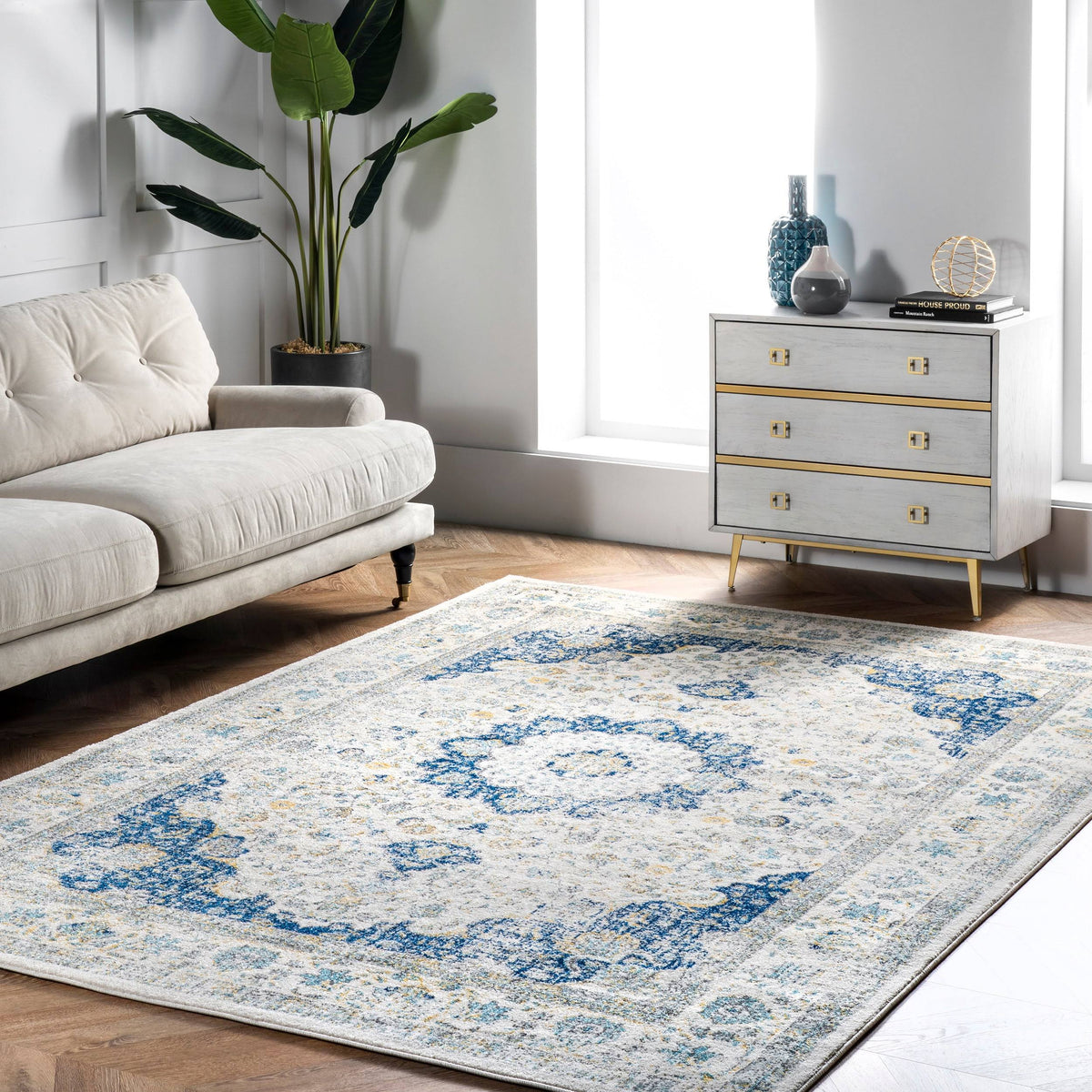 nuLOOM Verona Patterned Area Rug - Blue - Size 8' x 10' - Product image 1