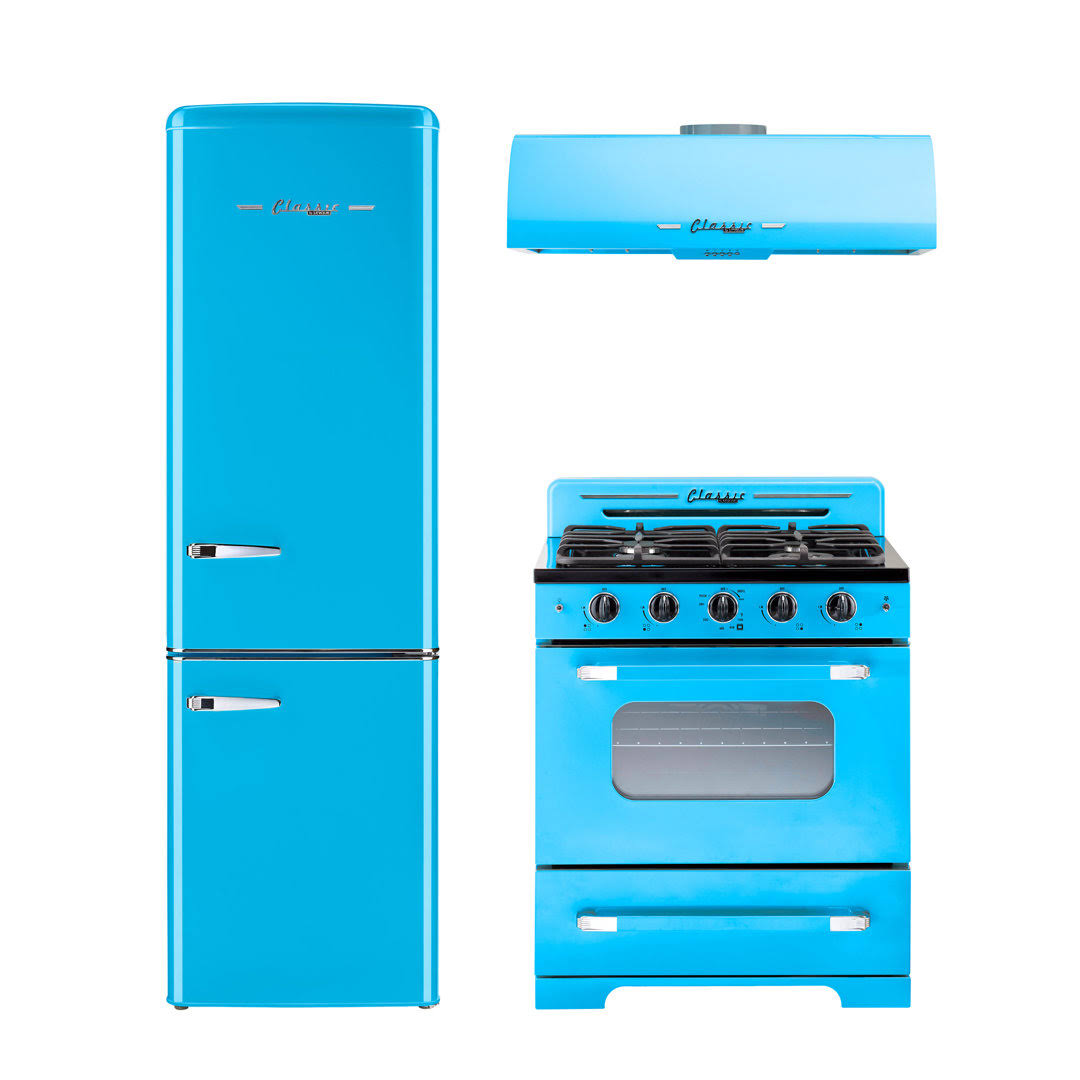 Classic Retro 30" 4 Burner 3.9 Cu. ft. Freestanding Gas Range with Convection Oven Unique Appliances - Product image 1