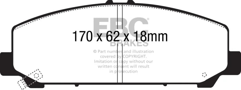 EBC - Front Yellowstuff Pad PN DP41808R