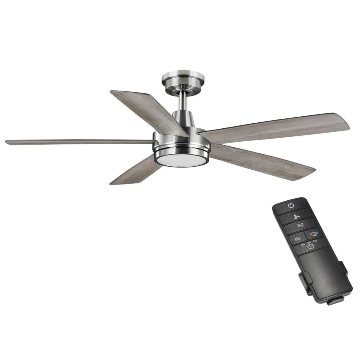 Hampton Bay 52133 Fanelee 54 in. White Color Changing Integrated LED Brushed Nickel Smart Hubspace Ceiling - Product image 1