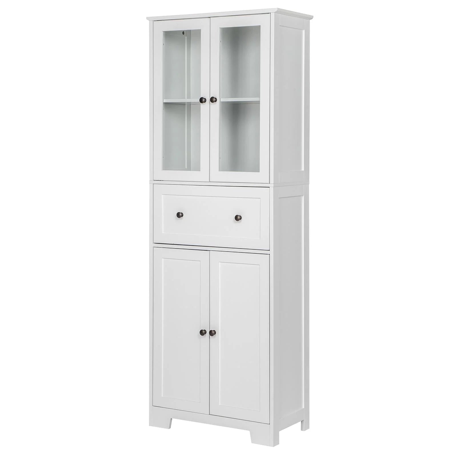 Ktaxon 64" Tall Bathroom Storage Cabinet Organizer, Freestanding Kitchen Pantry Cabinet Line Tower with 2 - Product image 14