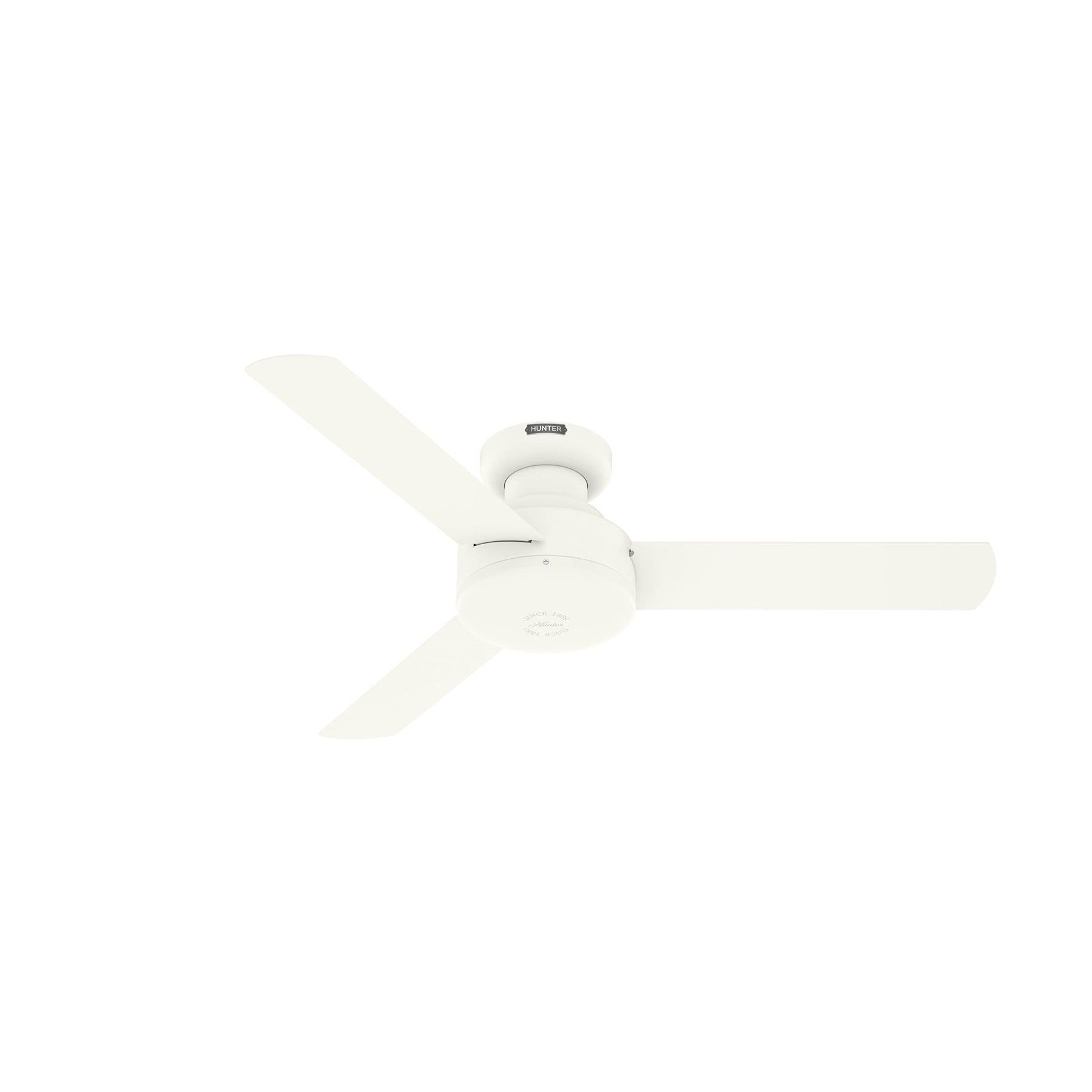 Hunter 52402 44 in. Presto Matte White Low Profile Ceiling Fan & Wall Control - Product image 1