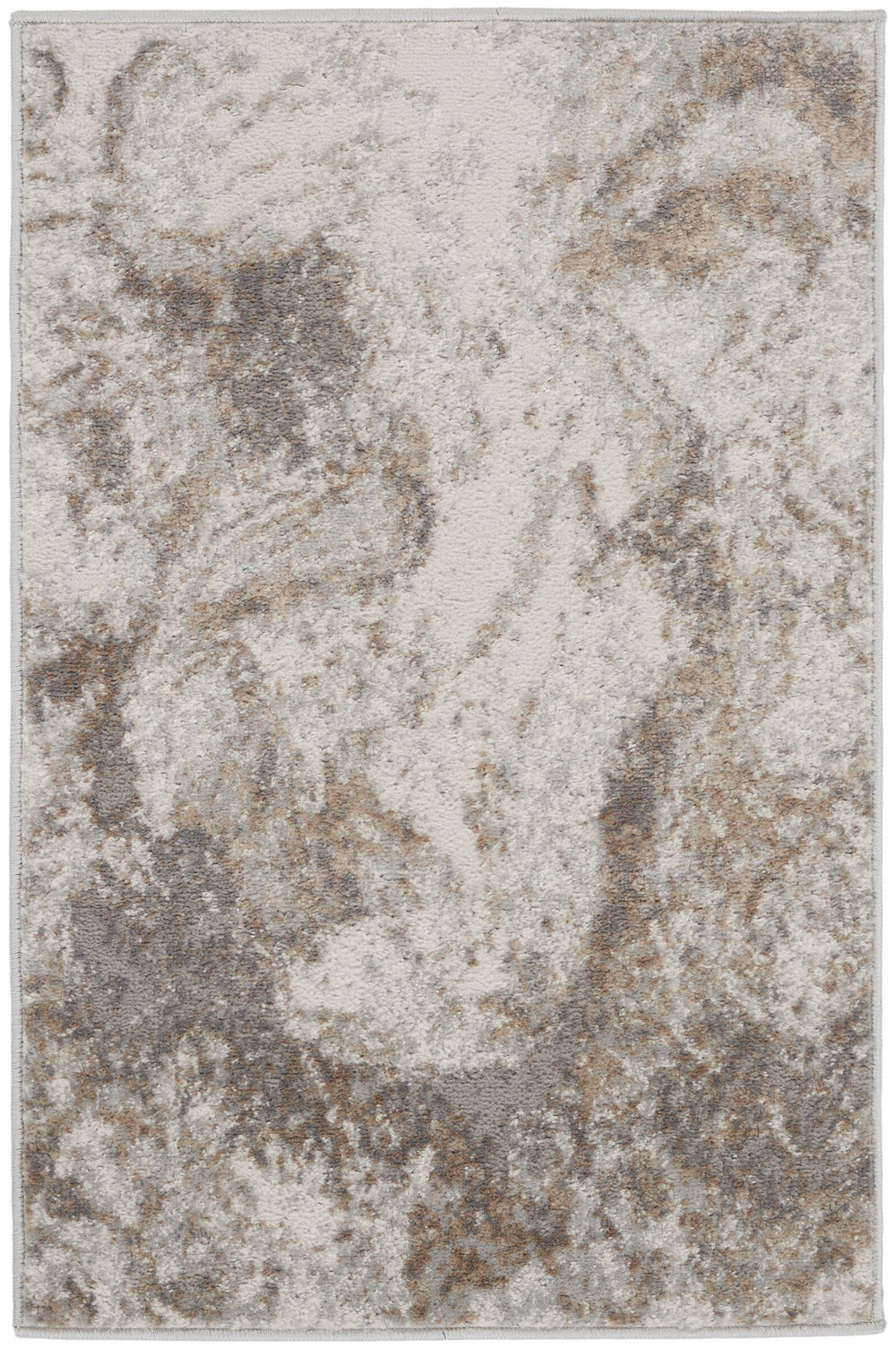 Nourison Elation ETN02 Area Rug | Ivory Grey | 5'3" x 7'3"