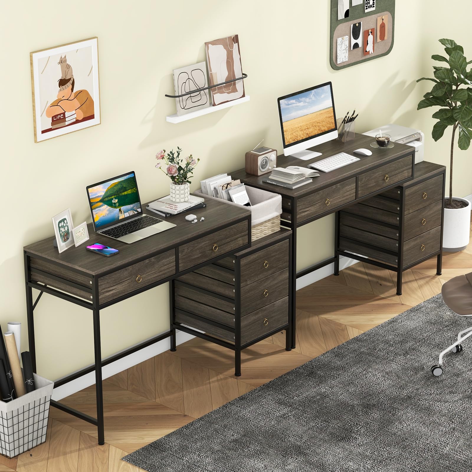 Tangkula 51" Home Office Desk with Printer Stand - Product image 4