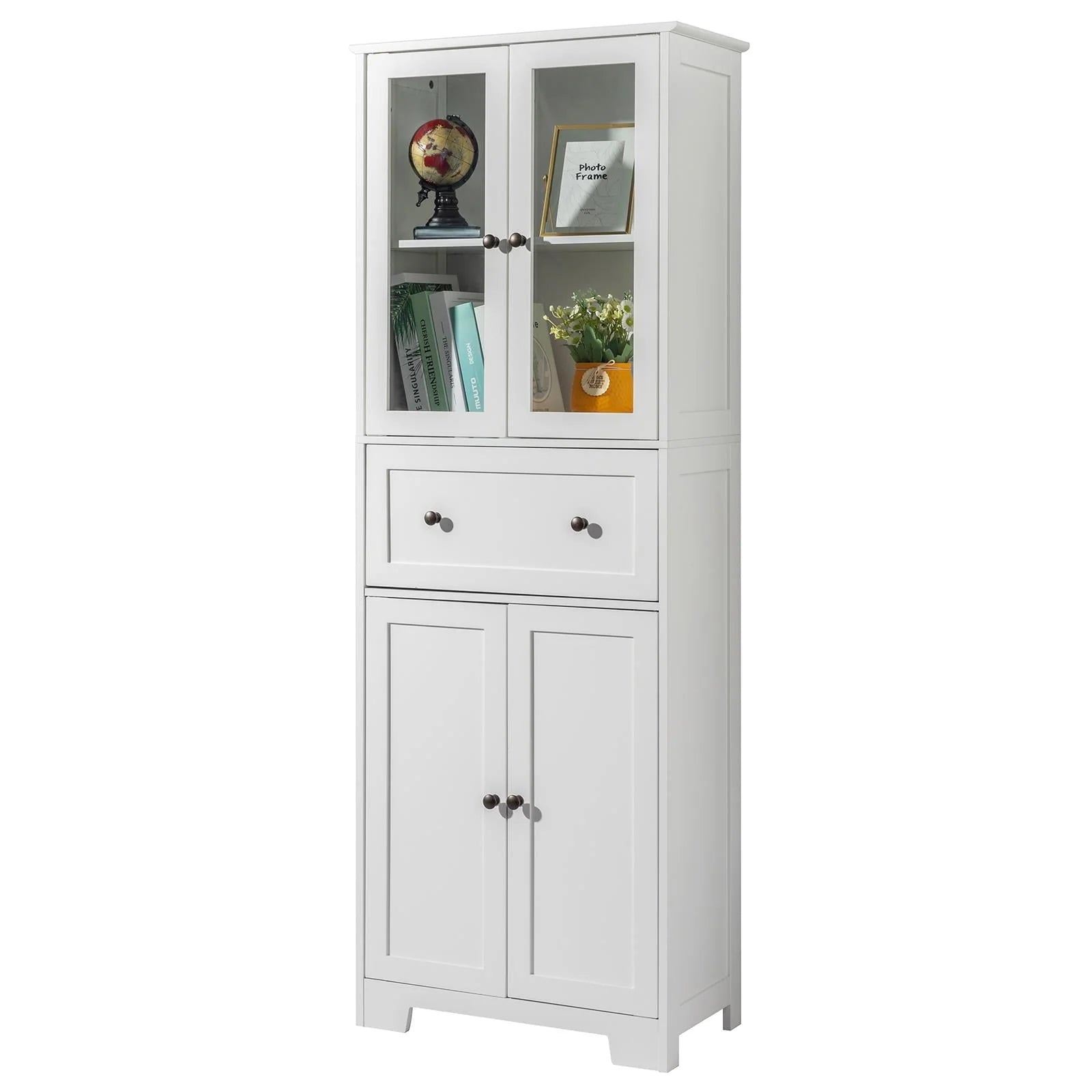 Ktaxon 64" Tall Bathroom Storage Cabinet Organizer, Freestanding Kitchen Pantry Cabinet Line Tower with 2 - Product image 17