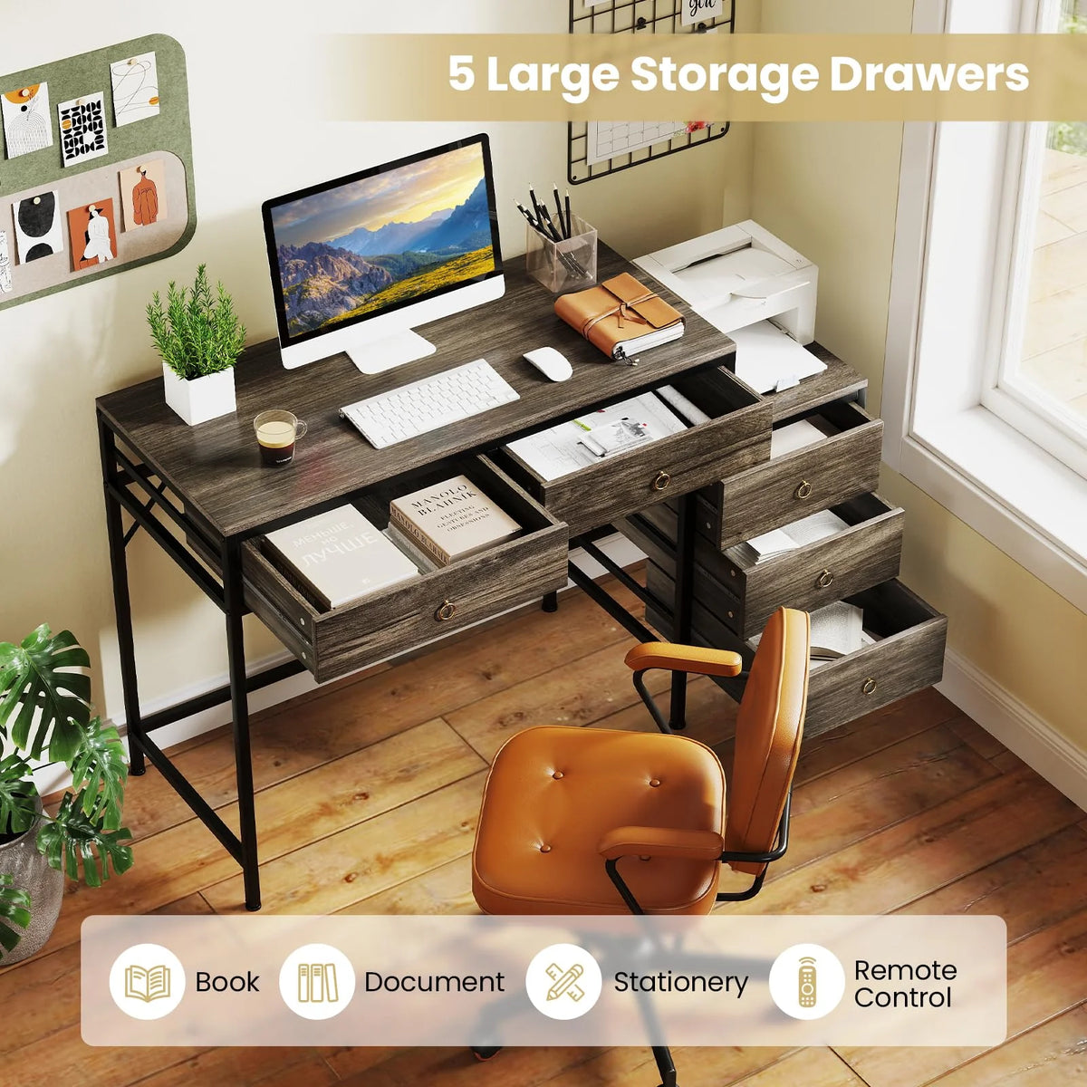 Tangkula 51" Home Office Desk with Printer Stand - Product image 6