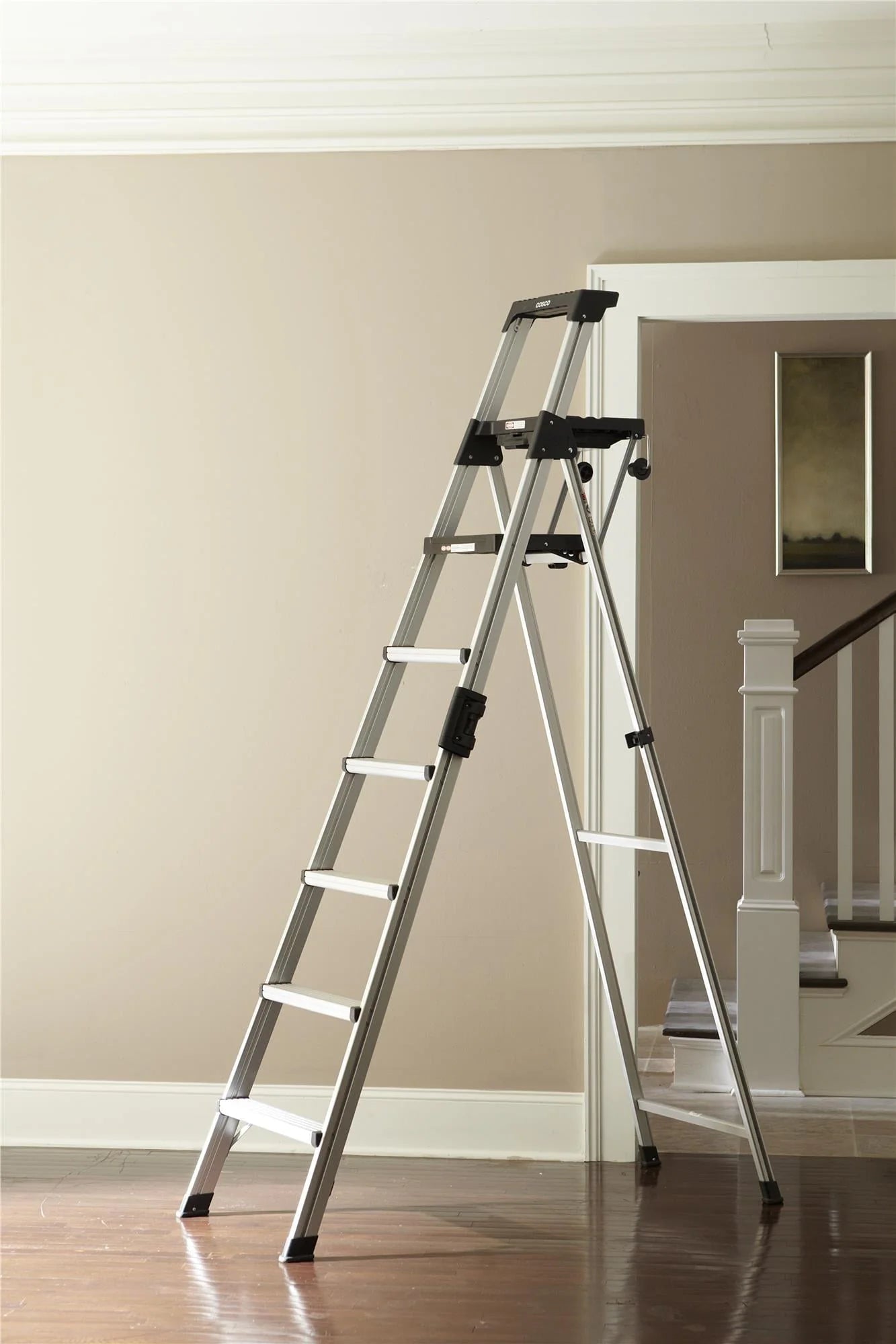 Cosco 8 Ft. Signature Series Aluminum Folding Step Ladder 300 lb. Type IA (12 Ft. Max Reach) - Product image 2