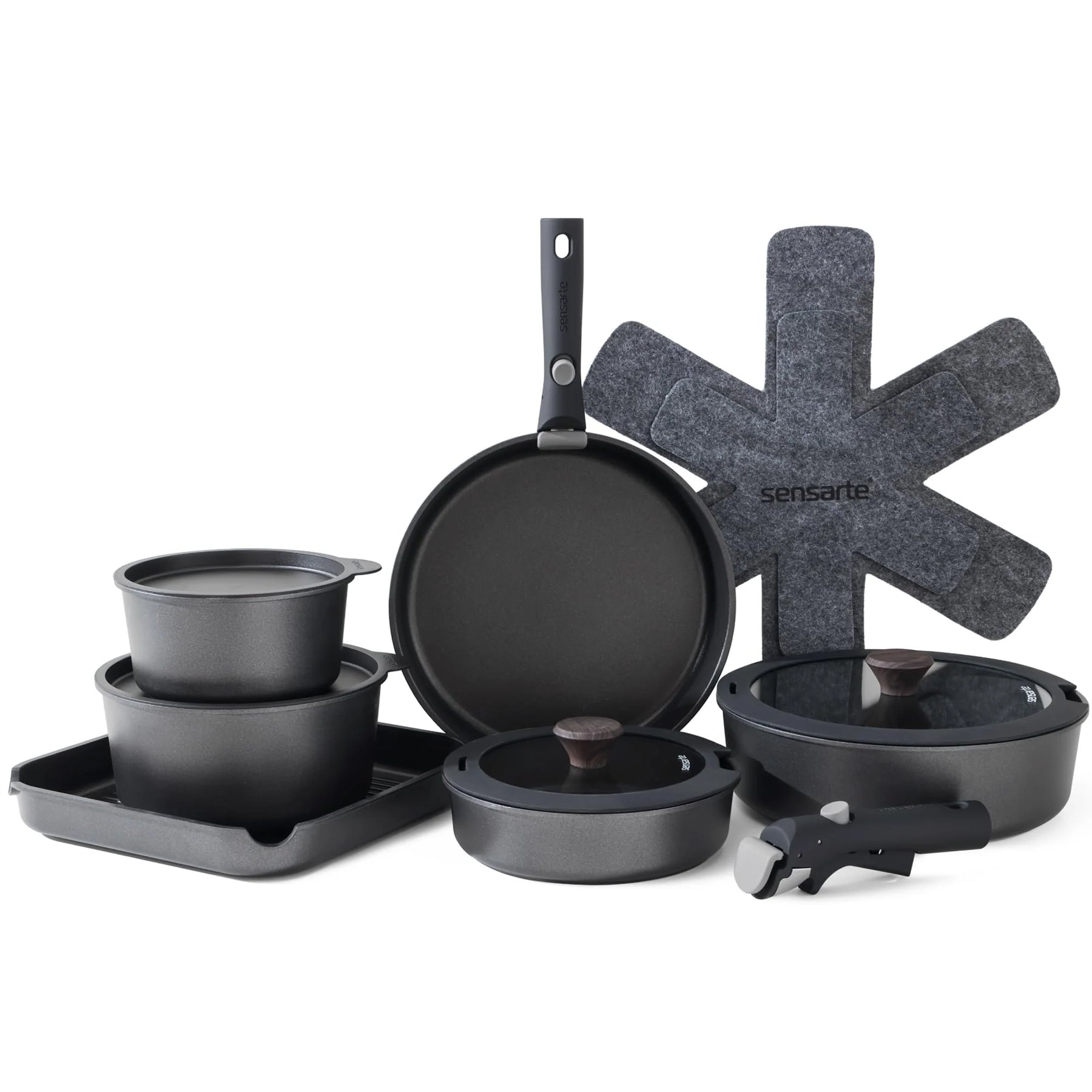 SENSARTE 17 Piece Pots and Pans Set. Detachable Handle Cookware - Product image 1