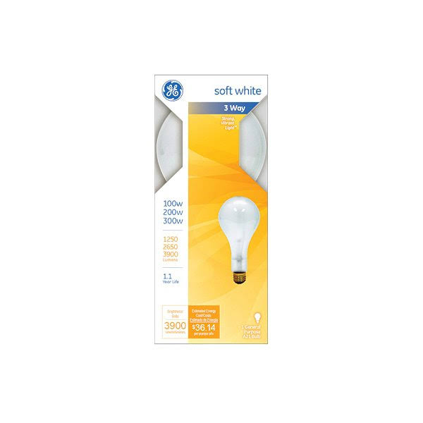 GE Soft White 100/200/300 3 Way Light Bulb - Product image 1