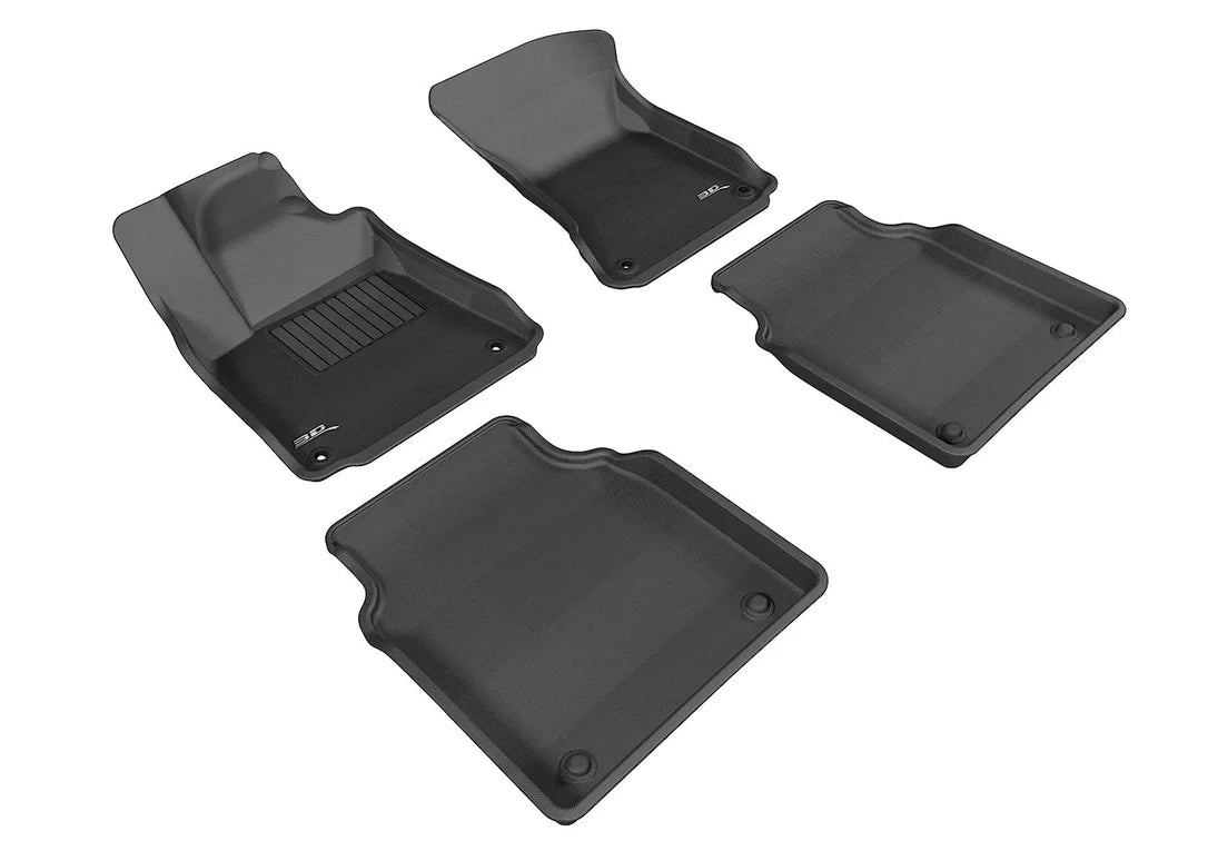 3D MAXpider L1AD03001509 - KAGU Floor Mat; Black; 4 pc.; Front and Rear; For Use w/Long Wheelbase Models Only;