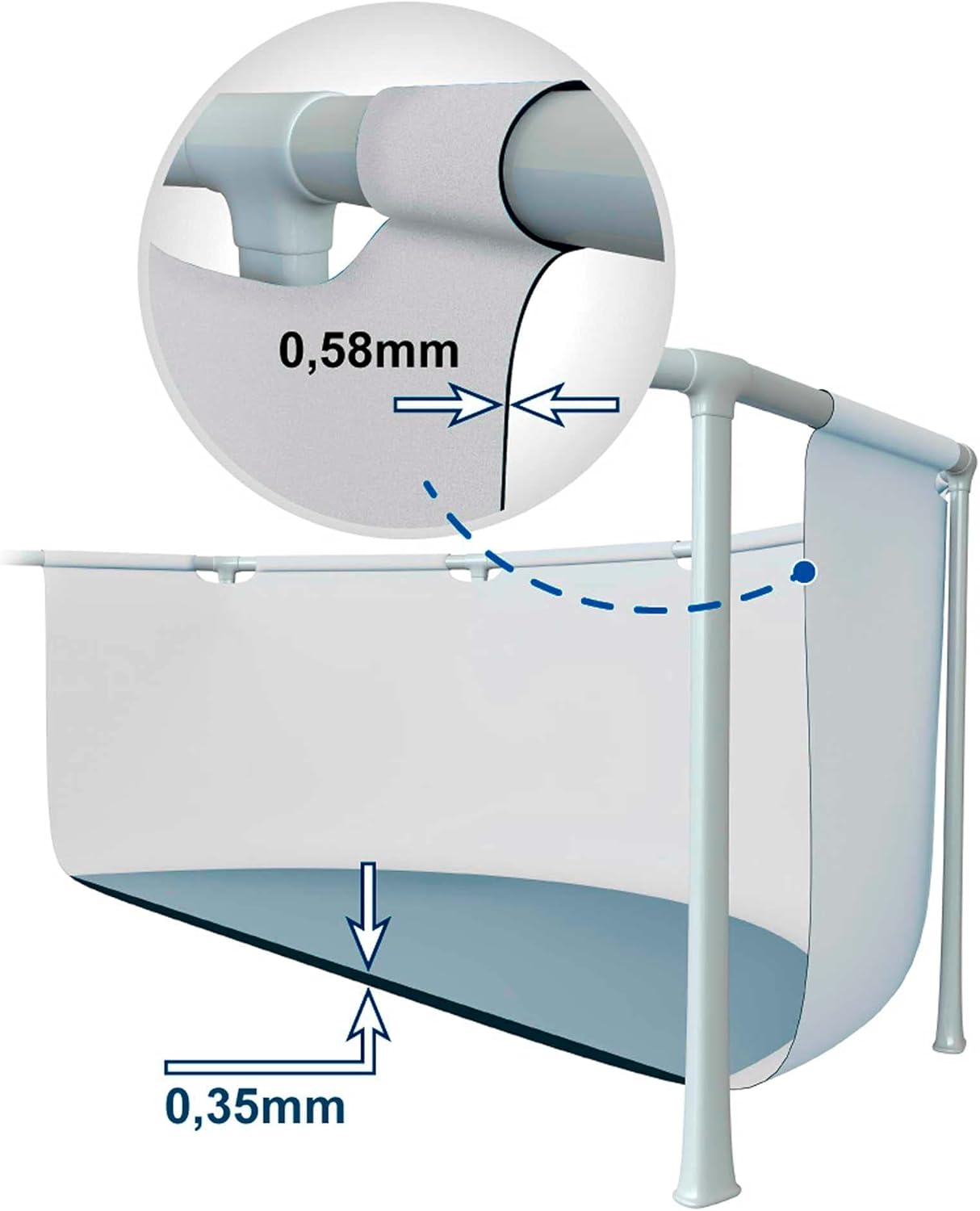 Intex swimming pool prism frame round tubular (ø)3.05 x (h)0.76m