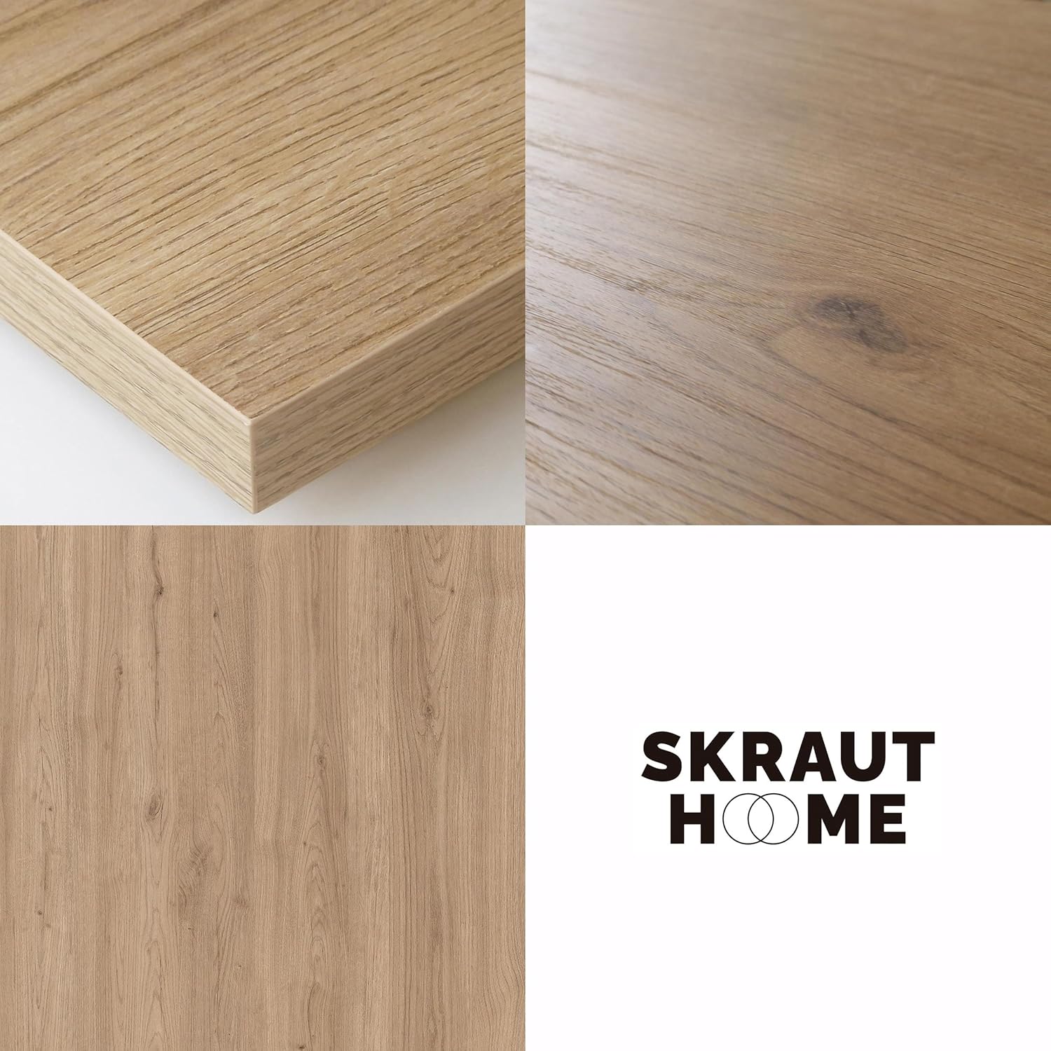 Skraut Home | TV cabinet | TV Bench | Large Storage Space | 150x57x35cm | for TVs up to 65" | Electric fireplace | Industrial Design | Modern Style | Oak