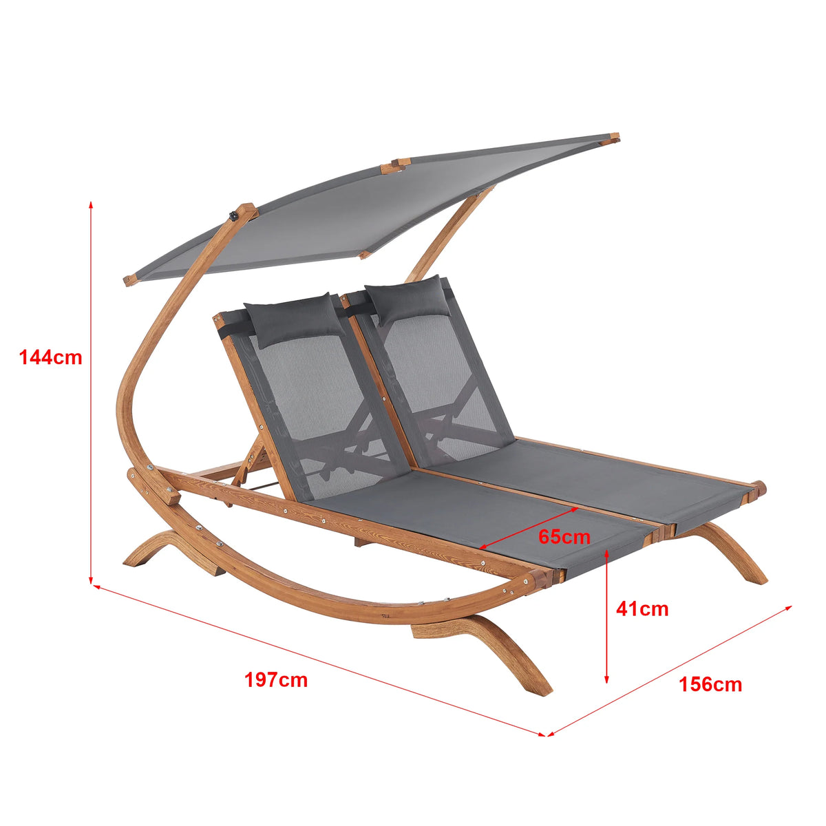 Double bed sun lounger in textile and mlze 197 x 156 x 144 cm 03_0006419 -