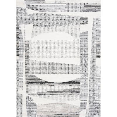 Alpha Gray 5 ft. x 7 ft. Abstract Indoor Area Rug - Product image 1
