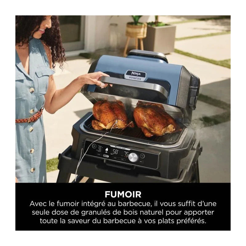 Electric Barbecue With Smoker And Thermoprobe - - Woodfire Pro Connect Xl - Og901eu - Woodfire Pellets -