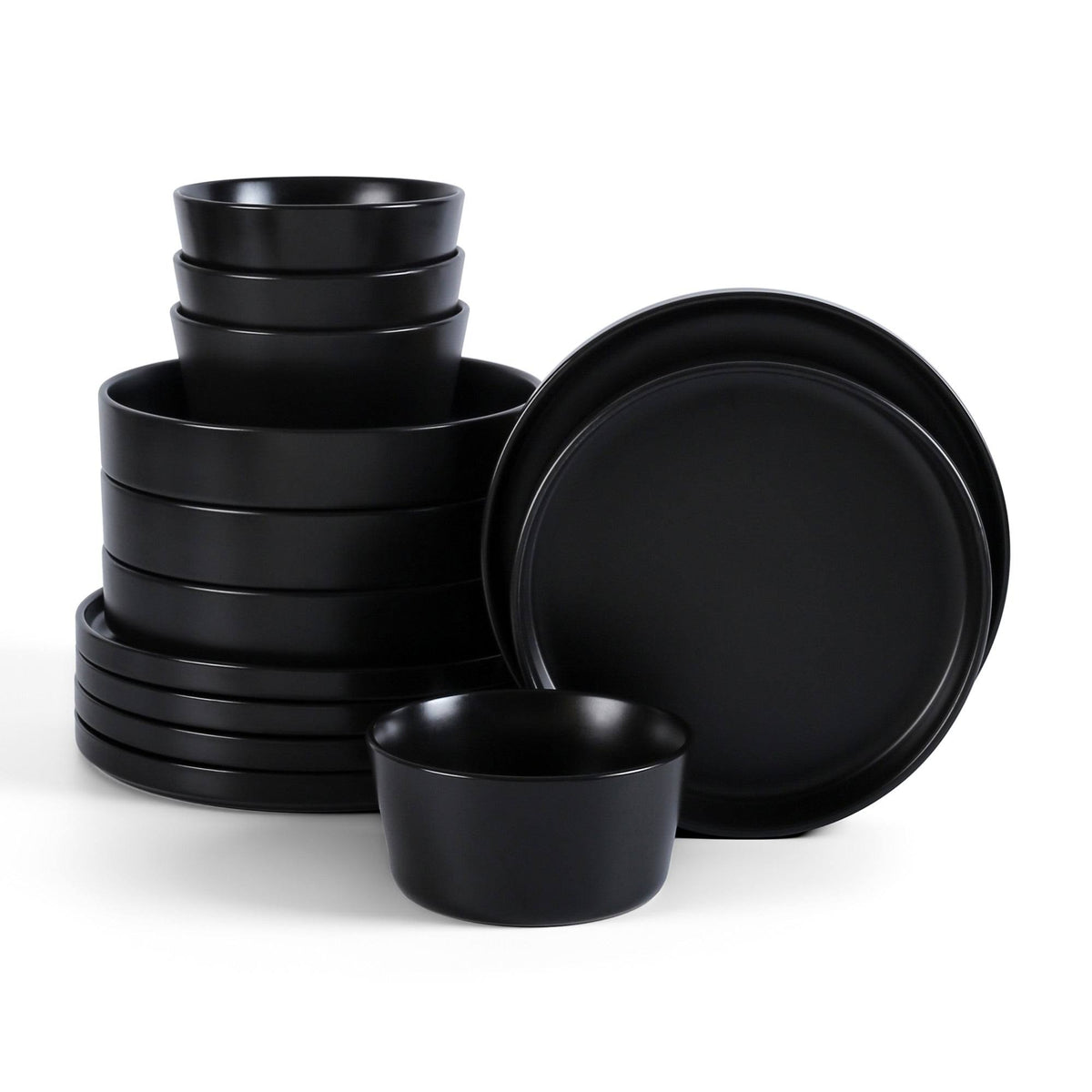 Stone + Lain Celina Stoneware Black Dinnerware Set - 12-Piece 4 - Product image 1