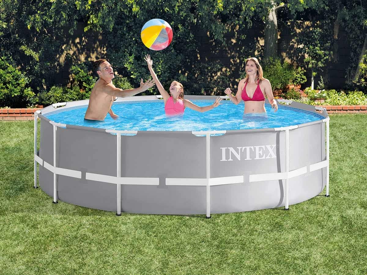 Intex swimming pool prism frame round tubular (ø)3.05 x (h)0.76m