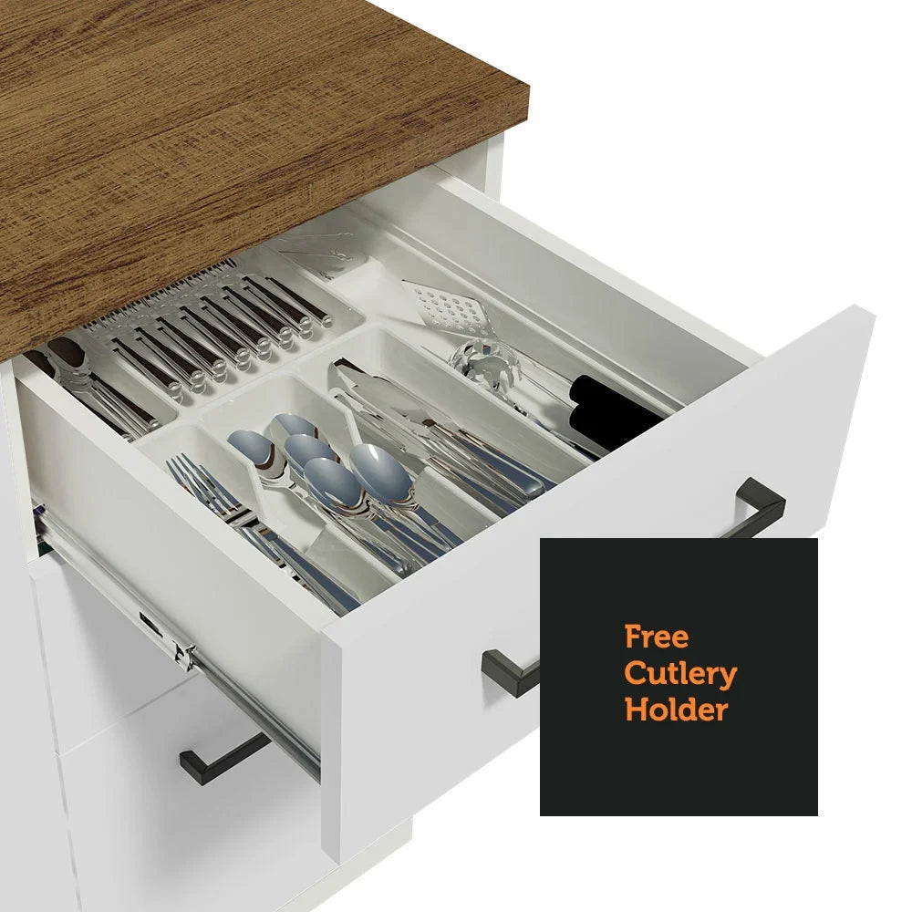 Madesa Hazel Kitchen Storage Base Cabinet with 3 Drawers 23 in Wide Engineered Wood Painted Finish Floor - Product image 7