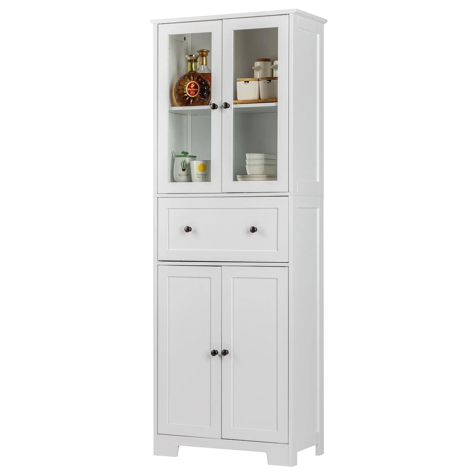 Ktaxon 64" Tall Bathroom Storage Cabinet Organizer, Freestanding Kitchen Pantry Cabinet Line Tower with 2 - Product image 19
