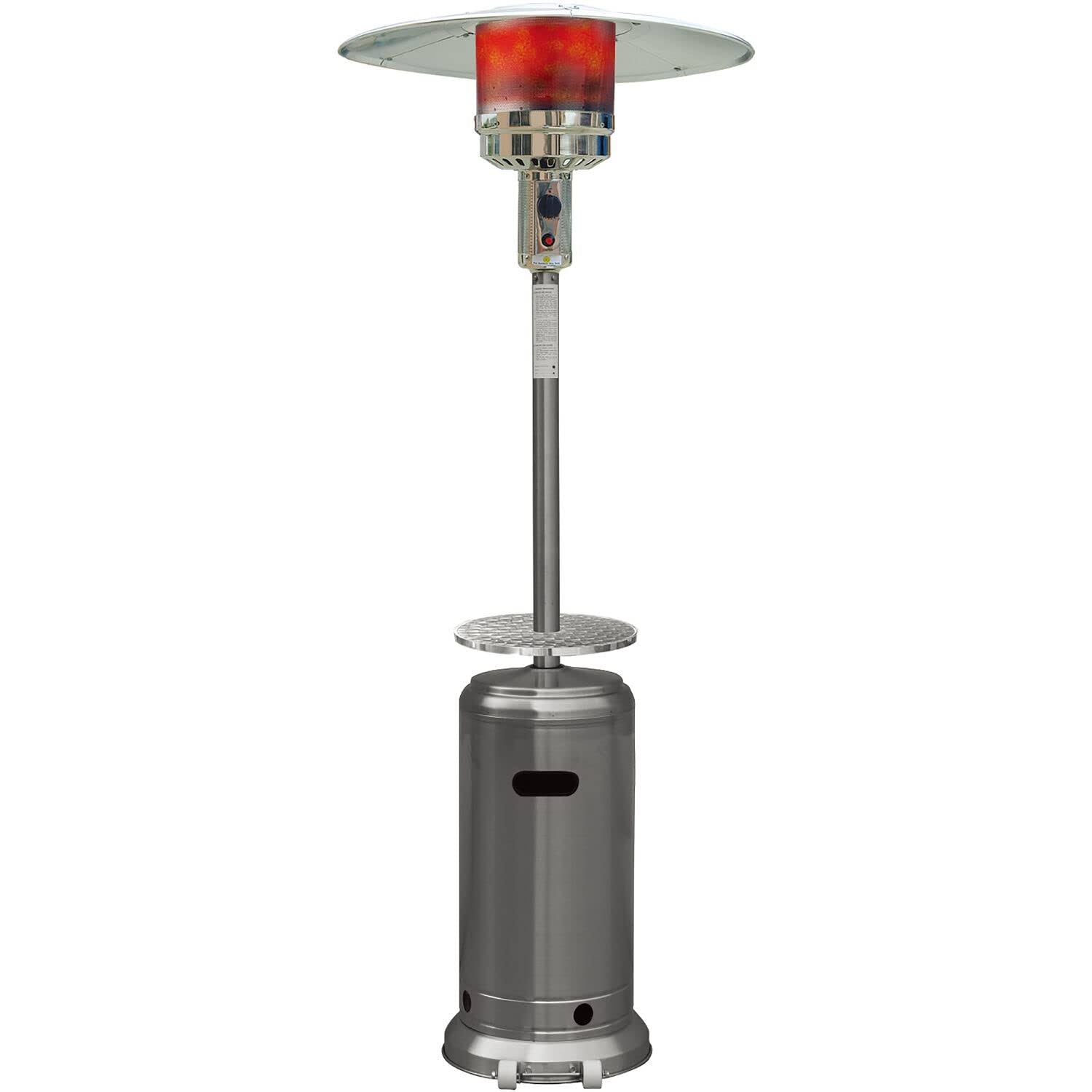 Hanover 7' Tall 41, 000 BTU Stainless Steel Umbrella Propane Patio Heater - Product image 1