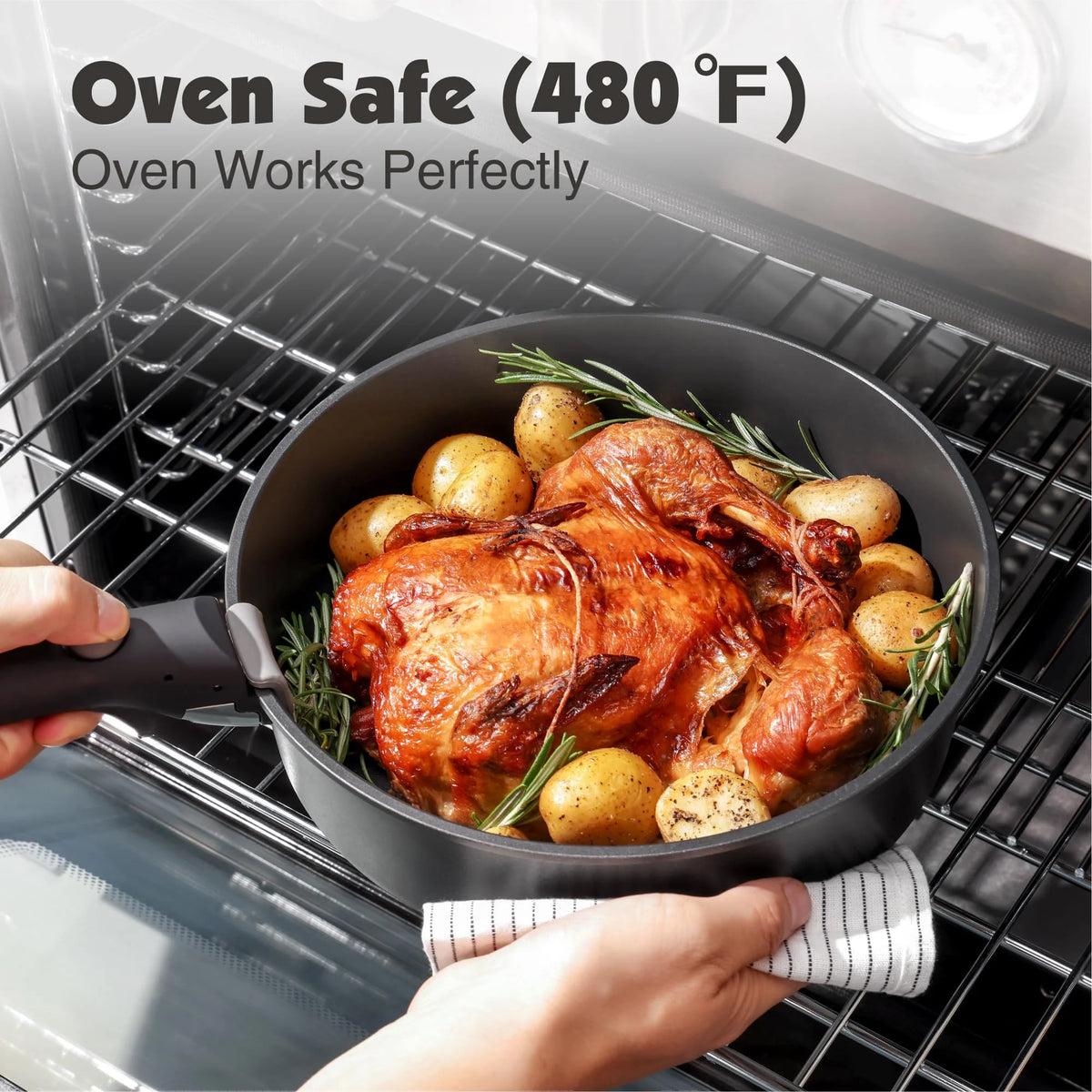 SENSARTE 17 Piece Pots and Pans Set. Detachable Handle Cookware - Product image 2