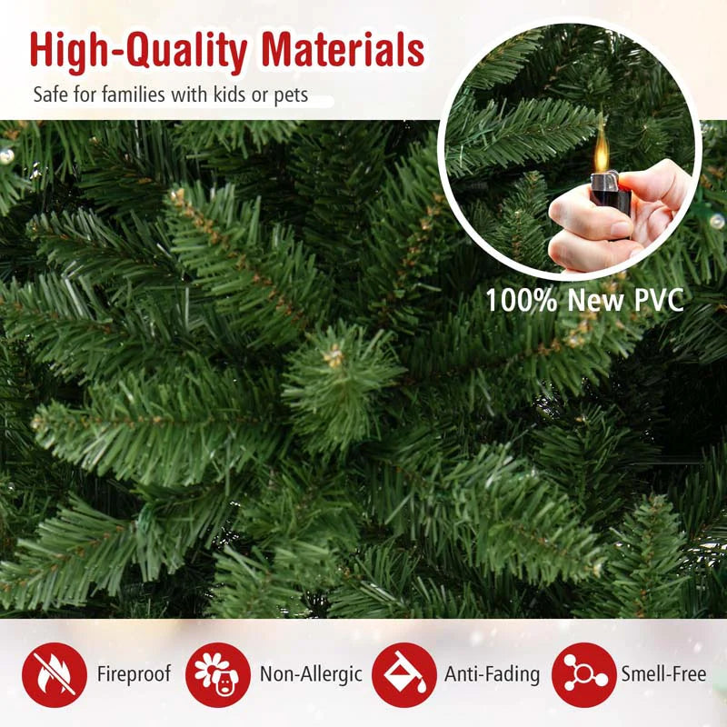 12 FT Pre-Lit Artificial Christmas Tree, Tall Hinged Xmas Tree with Quick Power Connector - Product image 5