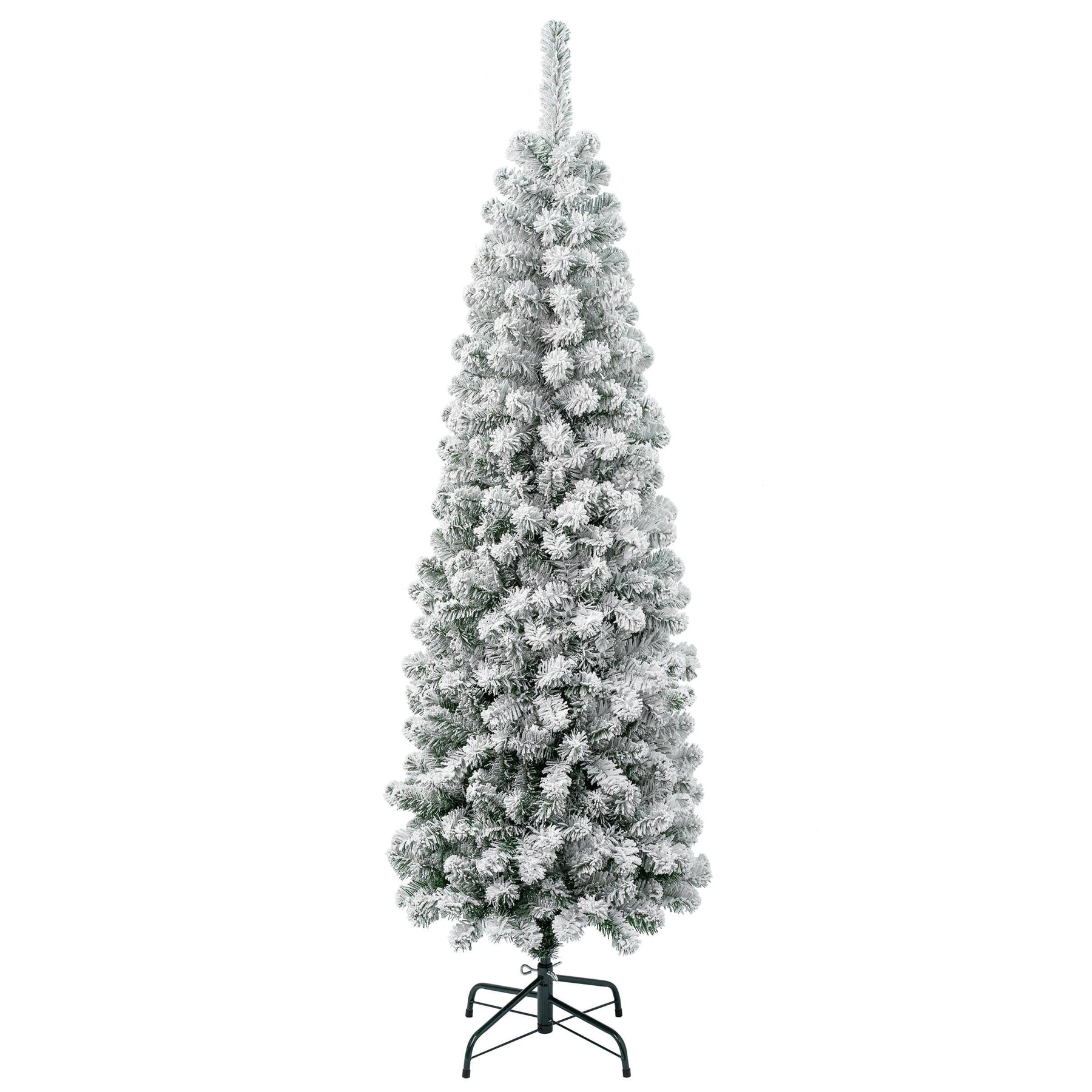 National Tree Company First Traditions 6 ft. Acacia Pencil Slim Flocked Artificial Christmas Tree - Product image 1