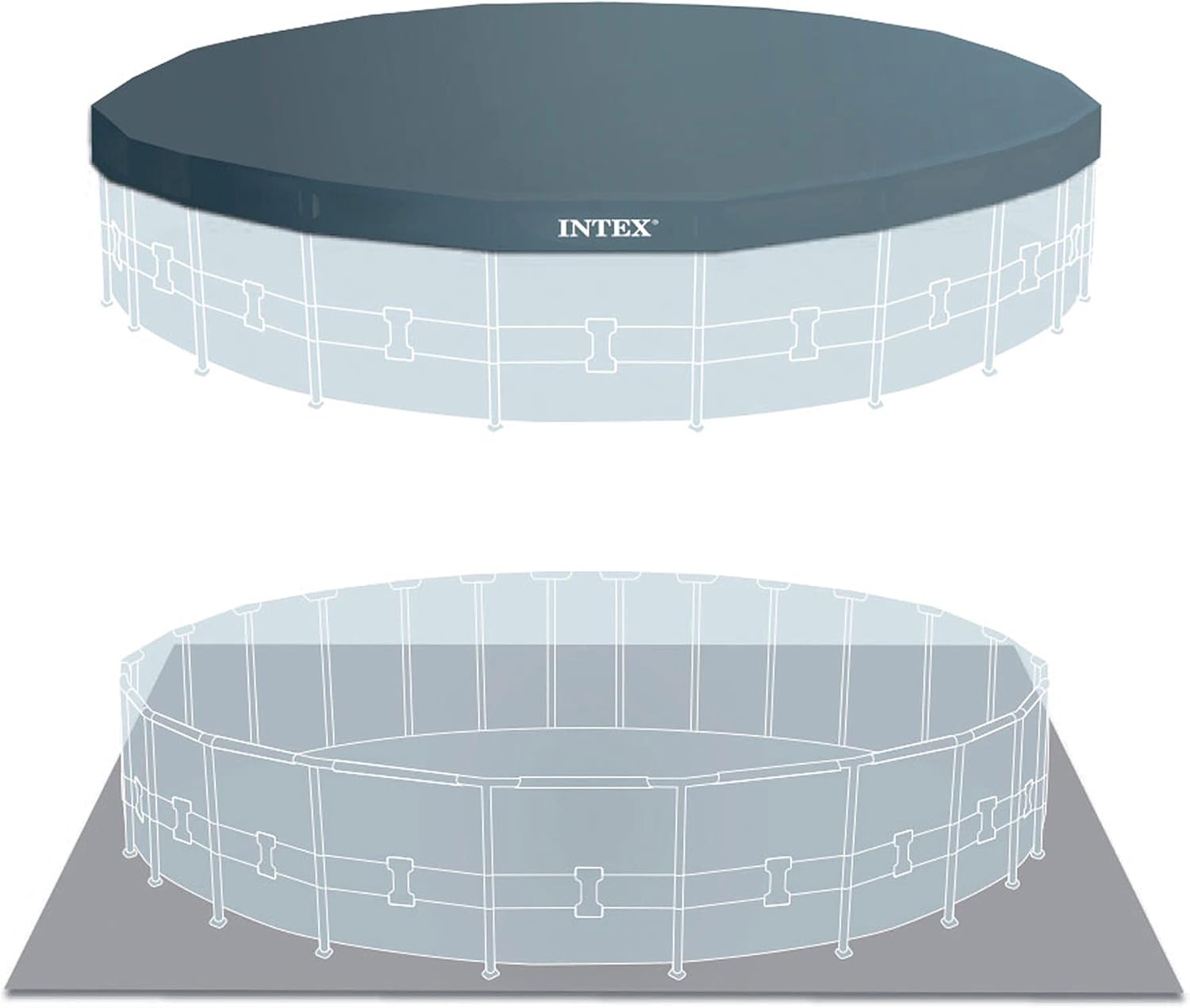Intex swimming pool prism frame round tubular (ø)3.05 x (h)0.76m
