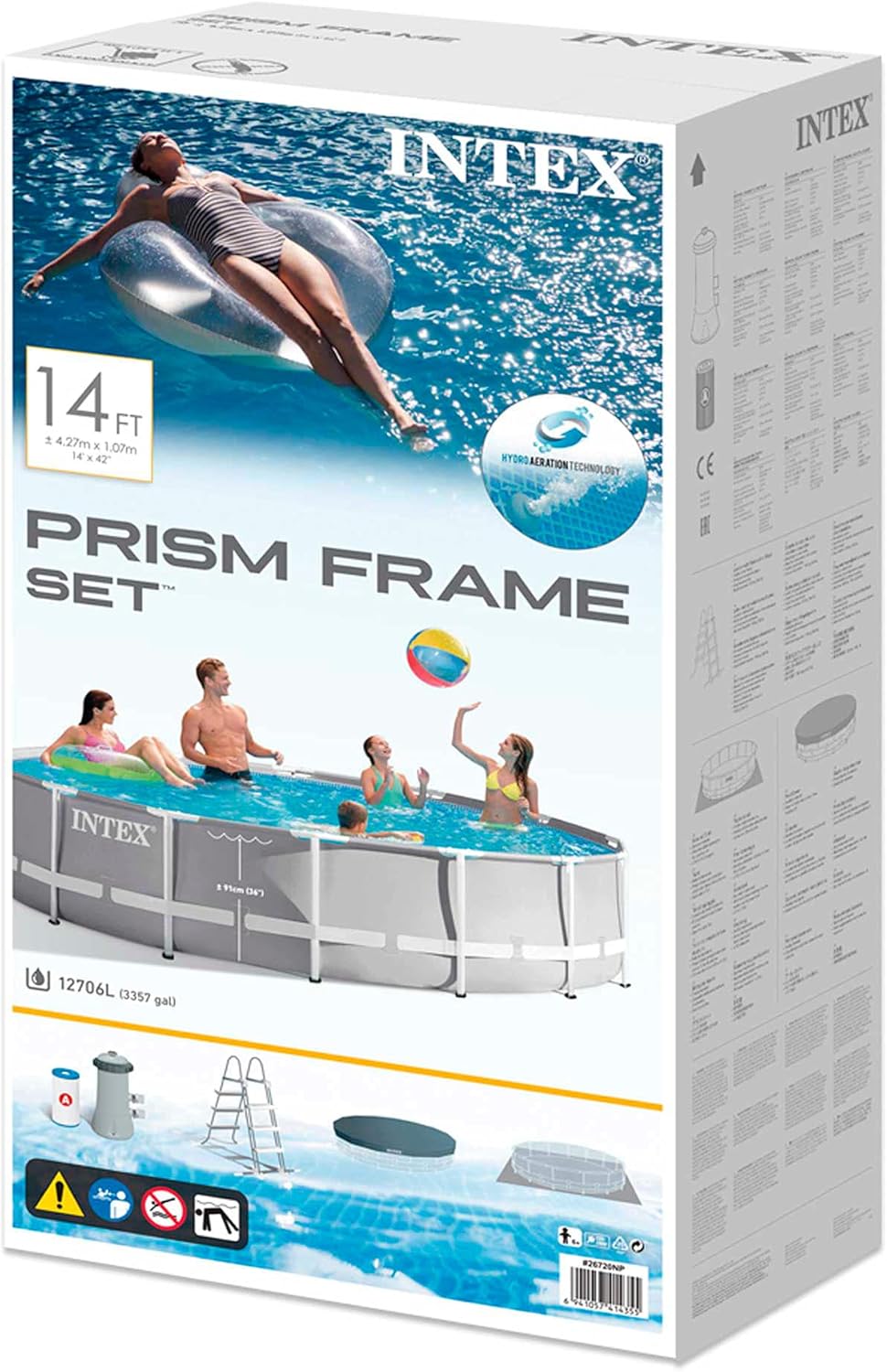 Intex swimming pool prism frame round tubular (ø)3.05 x (h)0.76m